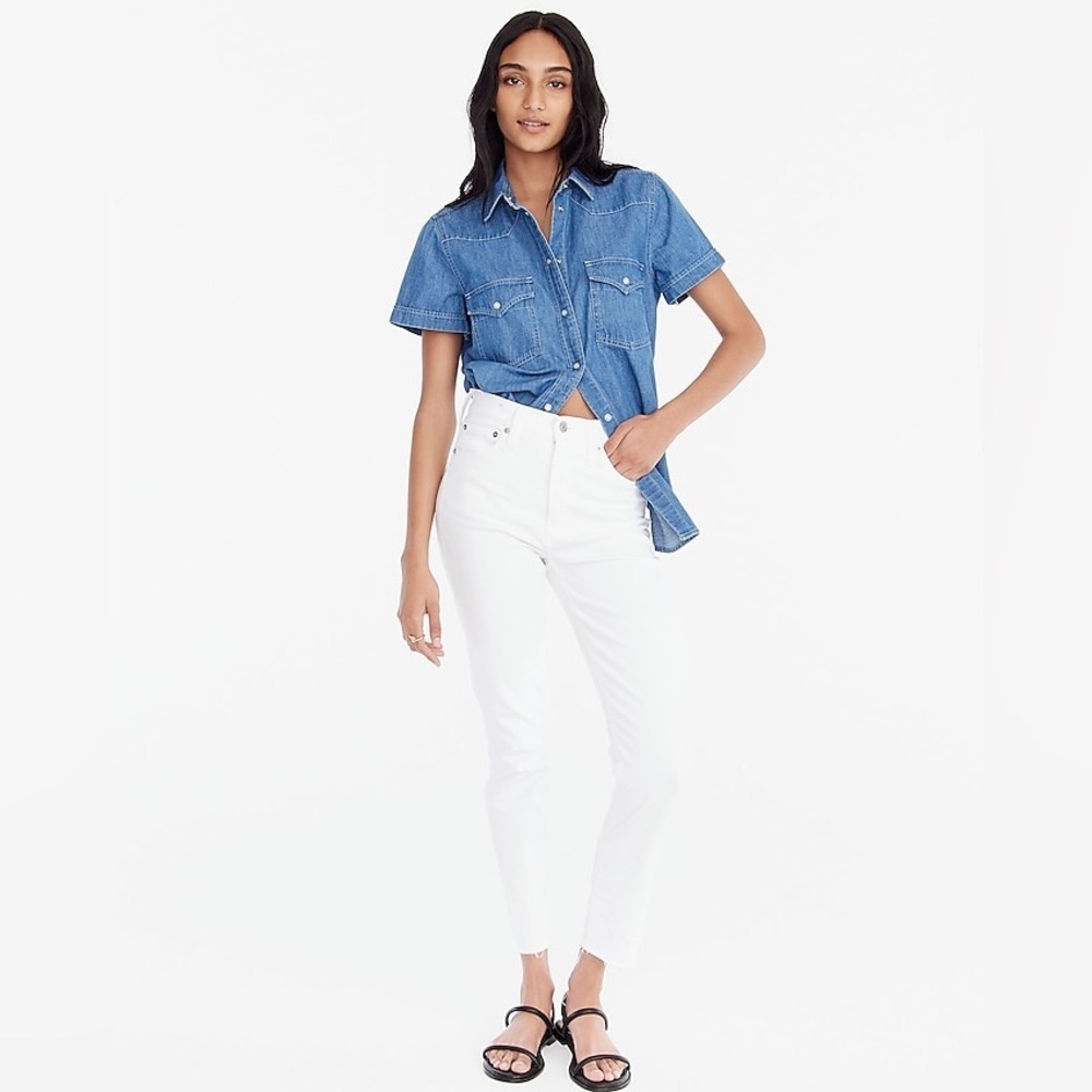 J Crew Petite 10" highest-rise toothpick jean in white
Item AJ861